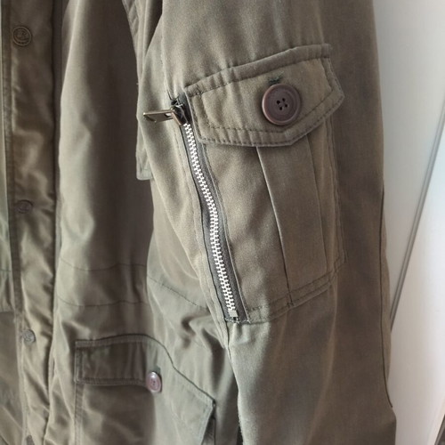 Tokyo Laundry men's parka jacket XL used, khaki with sherpa lining