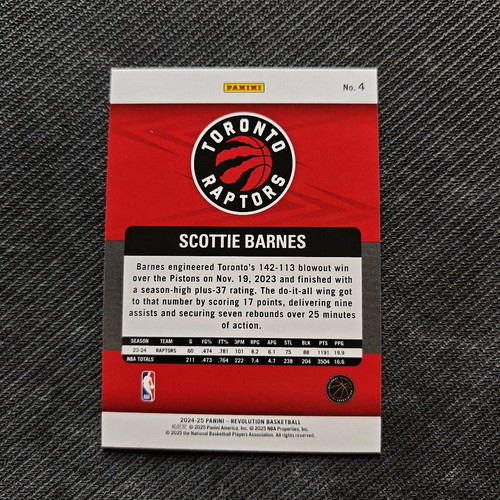 Scottie Barnes Revolution NBA 24/25 base card new, authentic