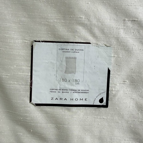 Zara Home shower curtain 100% silk 180x180cm new