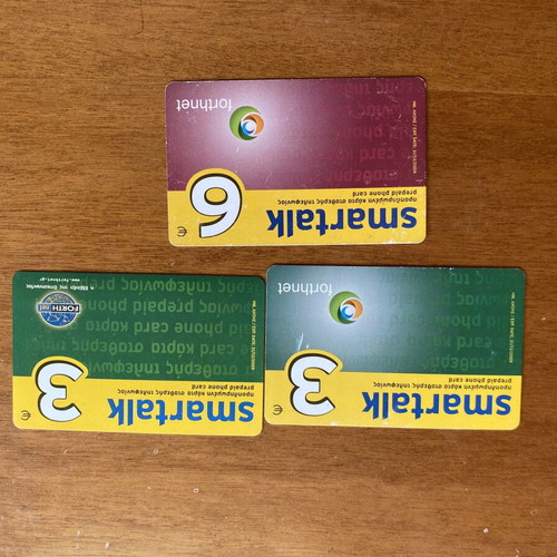 Phone cards like new, set of 3 different