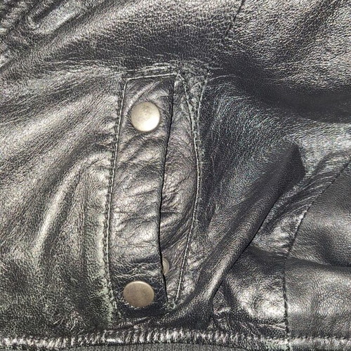 Leather jacket Pull & Bear used, black, size L