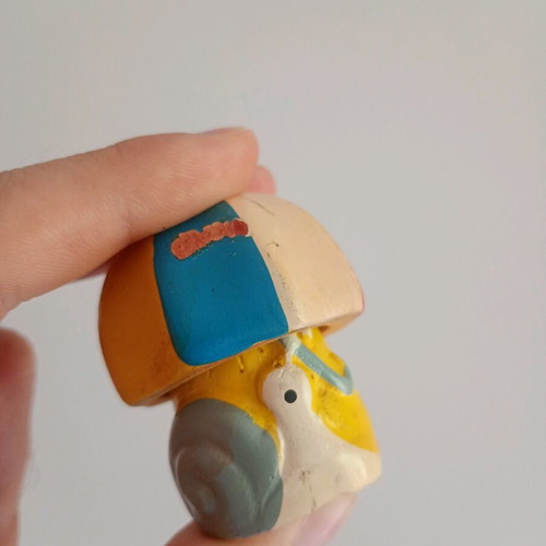 Vintage wooden pencil sharpener used 70s - 80s with slight discoloration