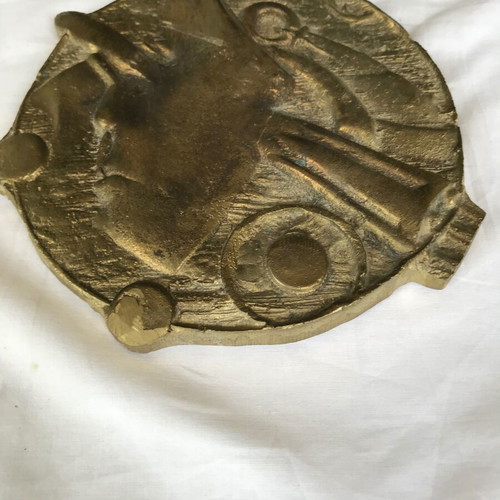 Large bronze sculpture medal by Mary Papakonstantinou used