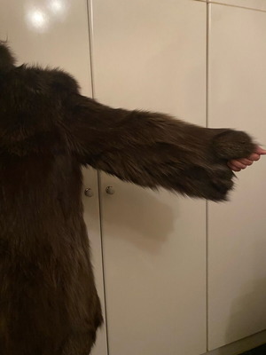 Fur jacket like new, size large, black