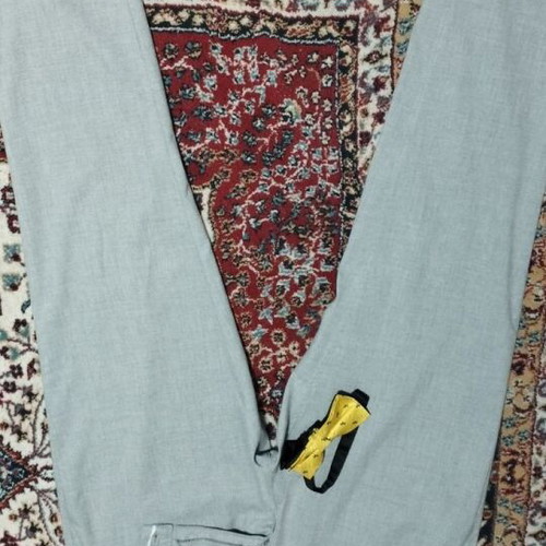 Zara Men's Light Gray Pants Used Size 46 With Bow Tie Gift