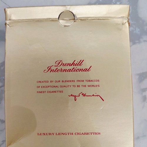 Dunhill cigarette paper box used, vintage 1970s