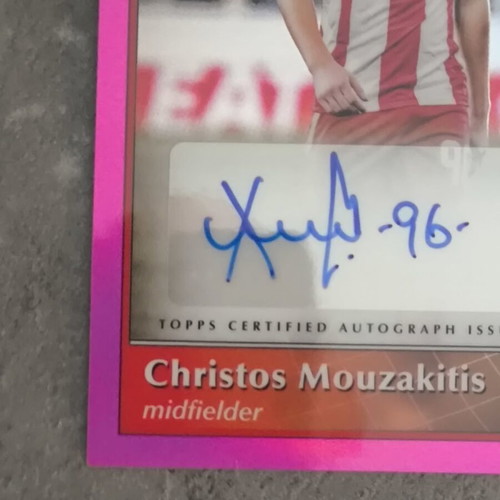 Christos Mouzakitis 24-25 Topps Merlin Pink Parallel Autograph Card new