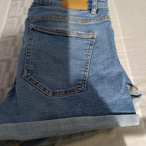 Denim shorts size 42 used, light blue with rips