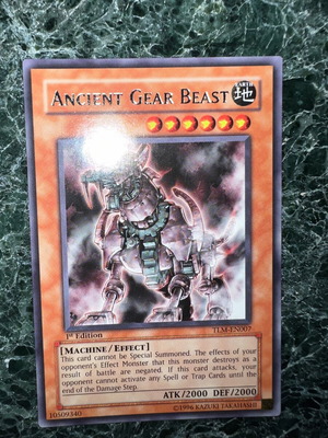 Κάρτα Yu-Gi-Oh Ancient Gear Beast 1η έκδοση σαν καινούργιο