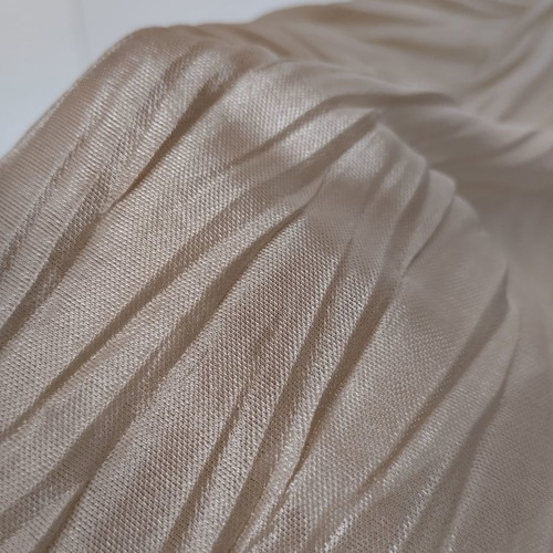 Dress new one size in golden beige cream shade