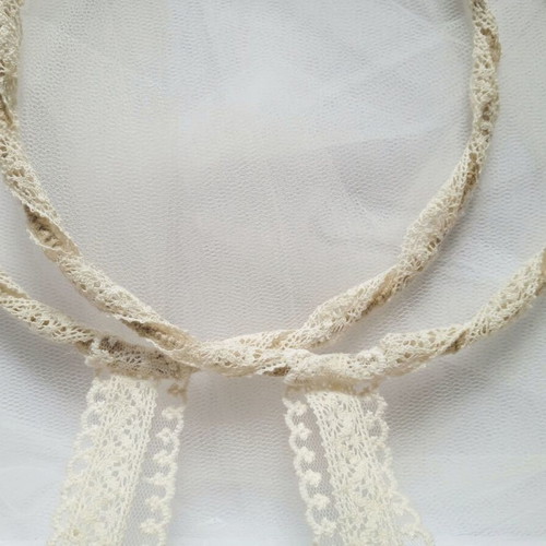Handmade wedding crowns new steel with jute and lace