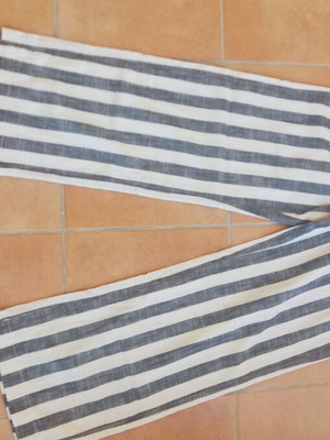 Linen pants Bershka size 36 like new, black and white