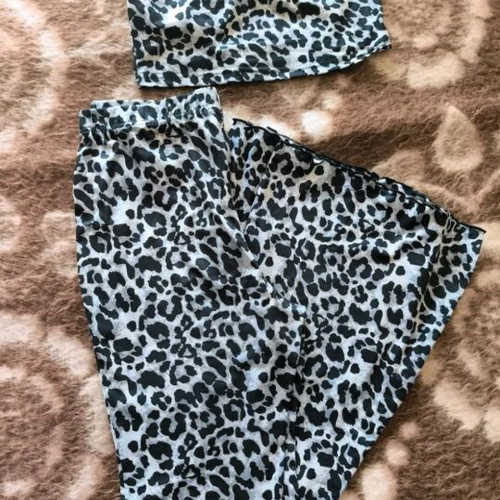 Animal Print Flared Set like new Shein