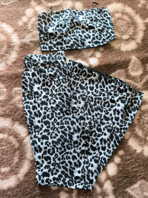 Animal Print Flared Set like new Shein