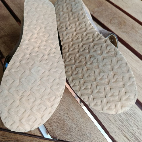 Patrizia Boutique leather sandals used, size 37, beige and brown
