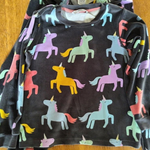 Marks & Spencer warm girls' pajamas size 5-6 years used, multicolor