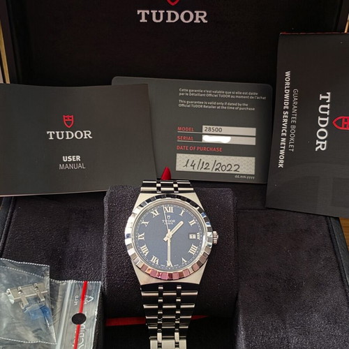 Tudor Royal 38mm Blue Dial 2022 Full Set New