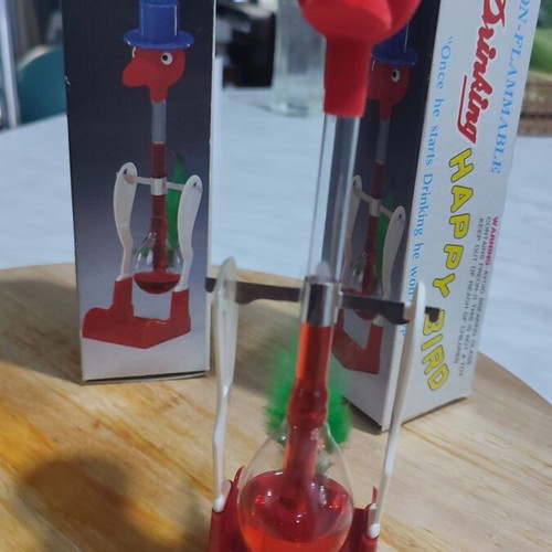 Vintage Drinking Birds set of 2, New Old Stock