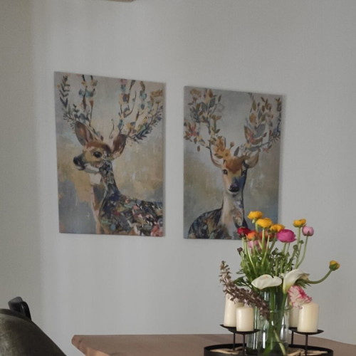 IKEA paintings with reindeer like new, set of 2, 50x70 cm each