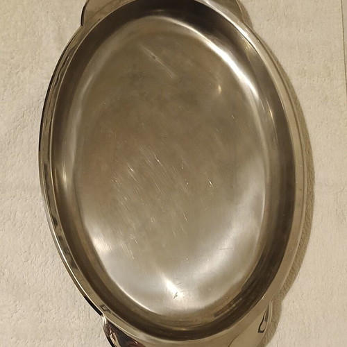 Metal serving platter, large size, excellent condition