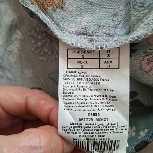 Floral shirt Pimkie without collar like new, colorful, size S