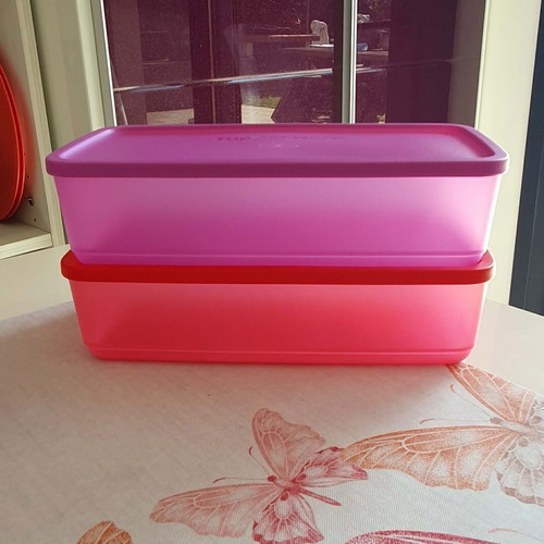 Tupperware Cubix rectangular containers set 2 pieces 1.4 liters new