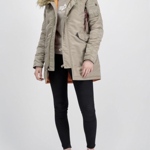 Alpha Industries winter coat women's beige new