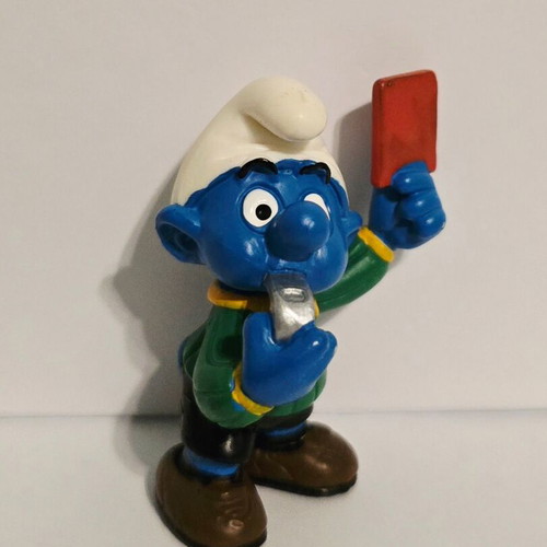 Collectible Smurf referee figure used Schleich 2000