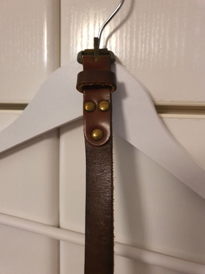 Leather belt Scotch & Soda smooth, thin, like new, brown, size 110