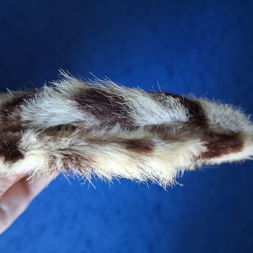 Vintage fur wallet like new, 12.5cm × 10cm, white and black