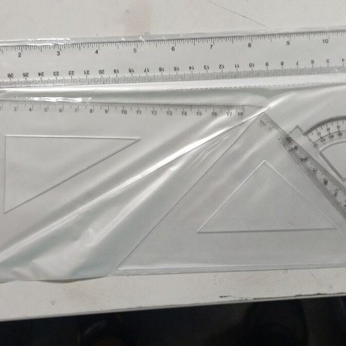 Ruler set new, geometric shapes 4 pcs 30cm