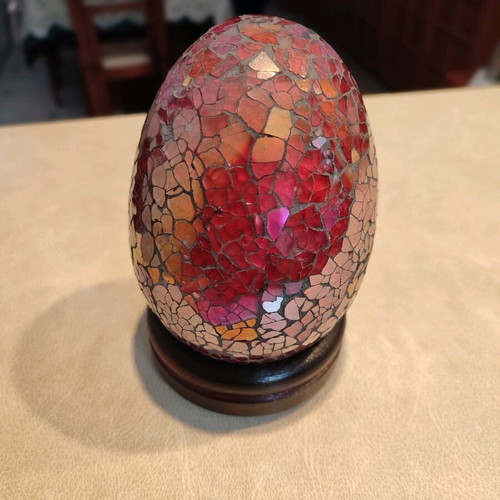Fabergé decorative egg like new, vintage on wooden base