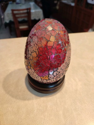 Fabergé decorative egg like new, vintage on wooden base