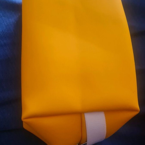 Cosmetic bag new, bright yellow