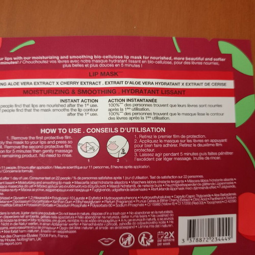 Sephora Bio-Cellulose Lip Mask with Cherry and Aloe new