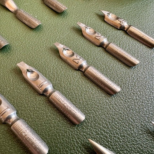 Collectible dip pen nibs used, lot of 42 pieces