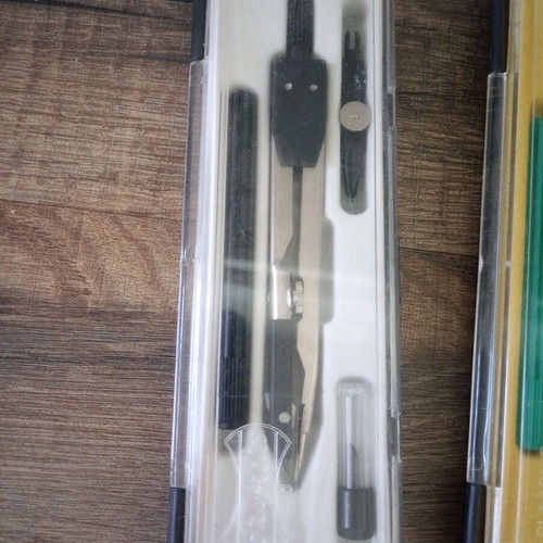 Vintage compass sets, three pieces new