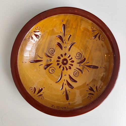 Ceramic platter Sifnos Zak Kalogirou like new