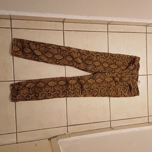 Zara animal print skinny jeans like new, black and brown