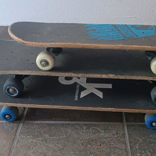 Skateboards used, pack of 3 pieces