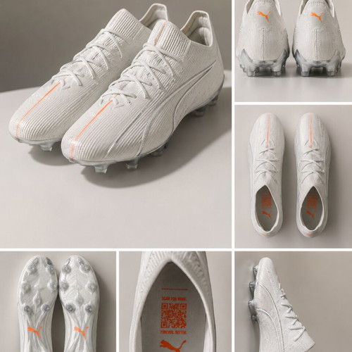 Puma Ultra Ultimate FG/AG football shoes like new, white and orange
