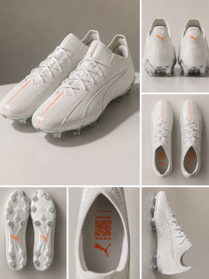Puma Ultra Ultimate FG/AG football shoes like new, white and orange