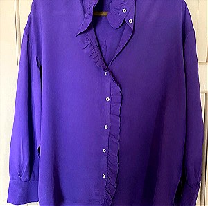 Ζαρα oversized purple shirt