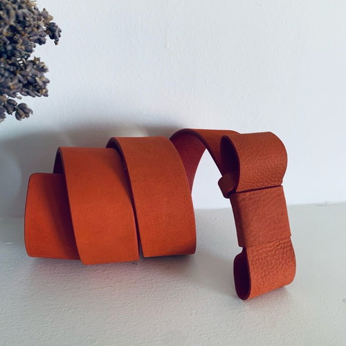 Paul & Joe sister leather belt like new, burnt red-coral