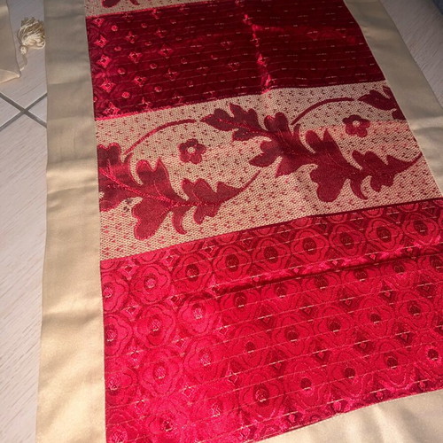 Vintage decorative napkins, two, like new, red