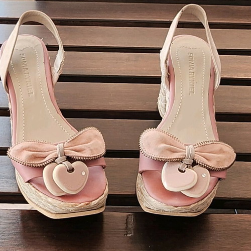 Sonia Rykiel Brina sandals used, vintage, size 37, pink