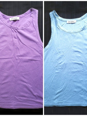 Αμάνικα tank tops Pink Woman σαν καινούργια, μωβ και τιρκουάζ, μέγεθος L