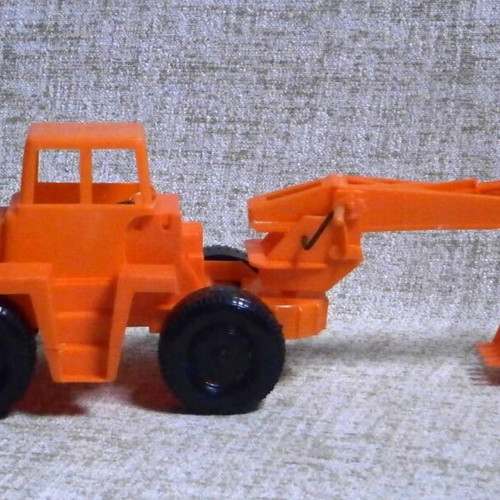 Plastic vintage excavator new rare functional toy