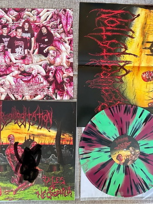 Regurgitation Tales of Necrophilia limited purple green black spinner vinyl