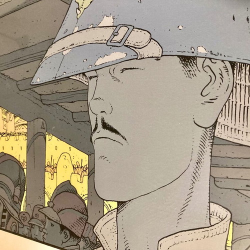 Moebius Major Fatal Days in Armjourth vintage silkscreen print 1989